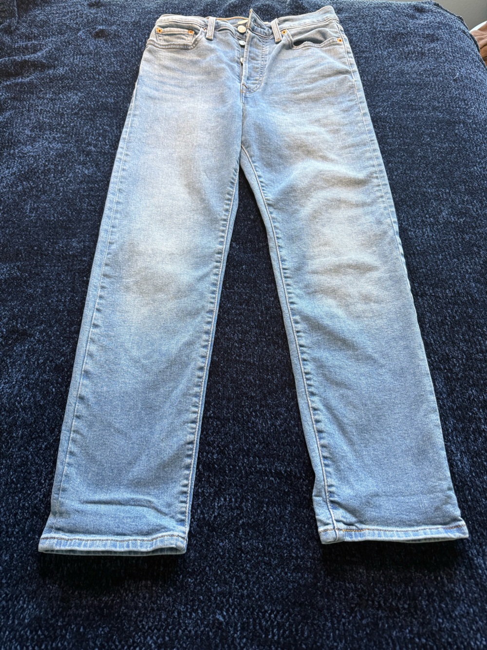 Levi’s Wedgie Straight Jeans Women’s 29 Light Wash High Rise Button Fly